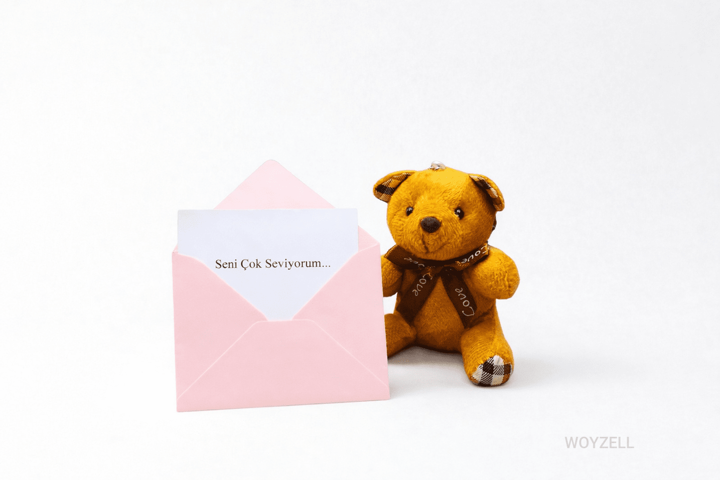 Anahtarlık Ayıcık & Mesaj Notlu Hediye Seti - WOYZELL
