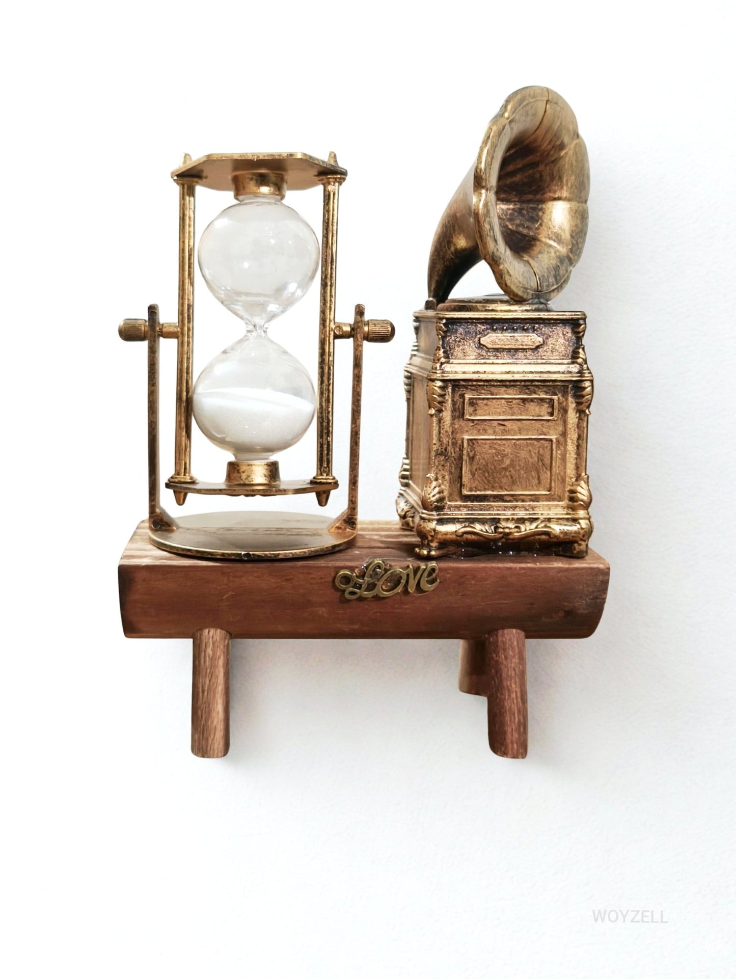 Dekoratif Gramofon Figürlü Kum Saati - WOYZELL
