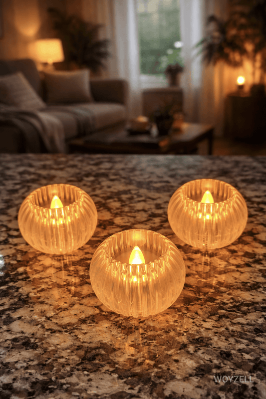 LED Işıklı Dekoratif Mum Seti (3’lü) - WOYZELL