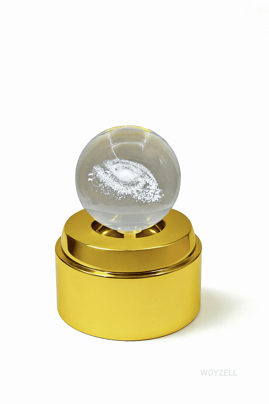 USB Işıklı Döner Cam Küre – Dekoratif Masa Lambası - WOYZELL